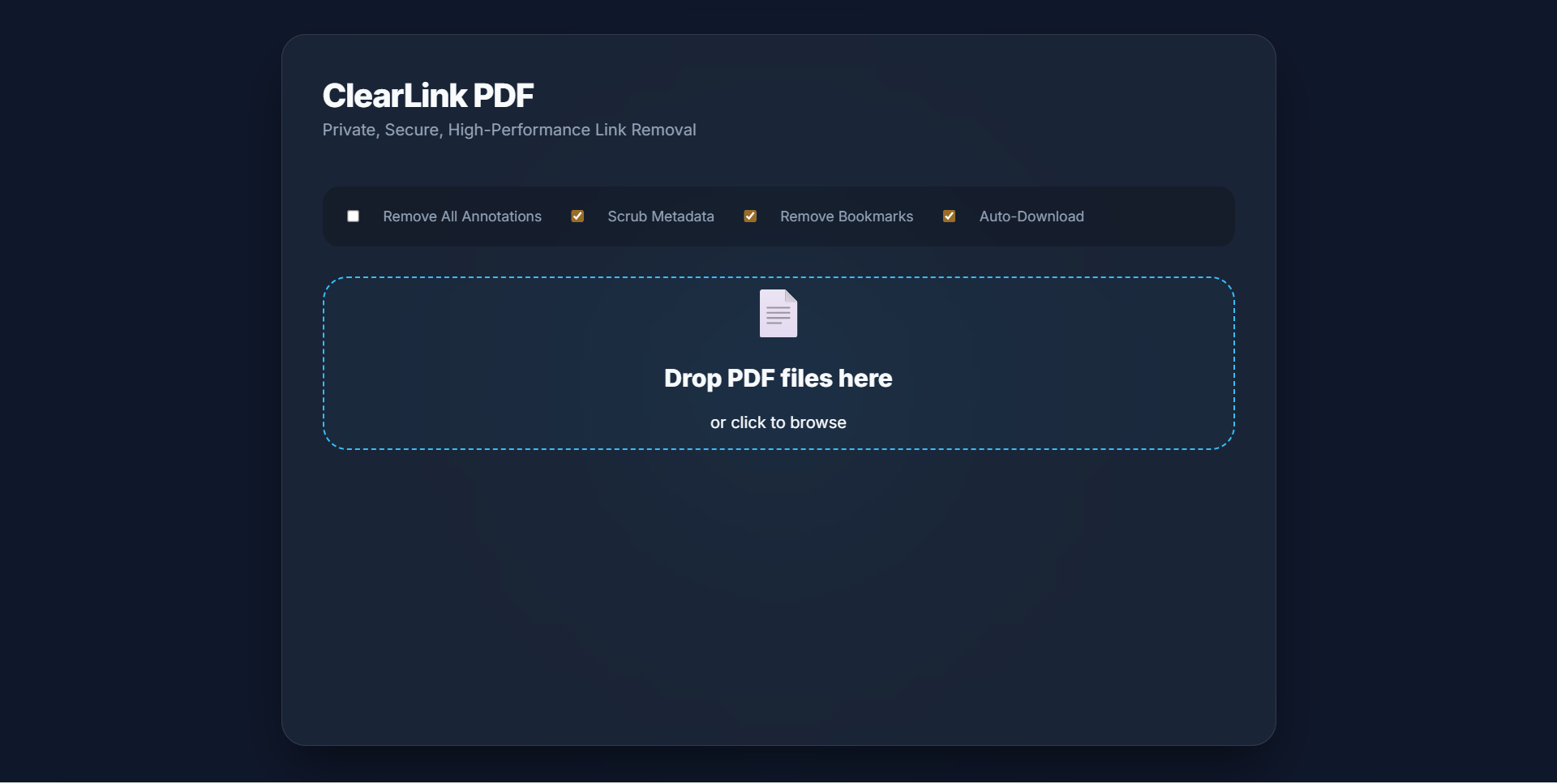 ClearLink-PDF Web Portal Preview